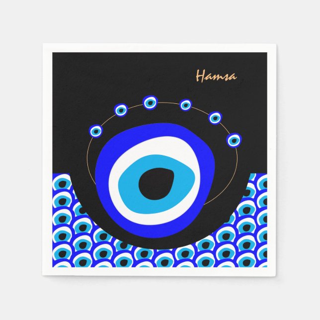 Evil Öga Talisman & Arabiska Amulet /Turkisk, grek Pappersservett (Framsidan)