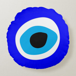 Evil Öga Talisman & Arabiska Amulet /Turkisk, grek Rund Kudde