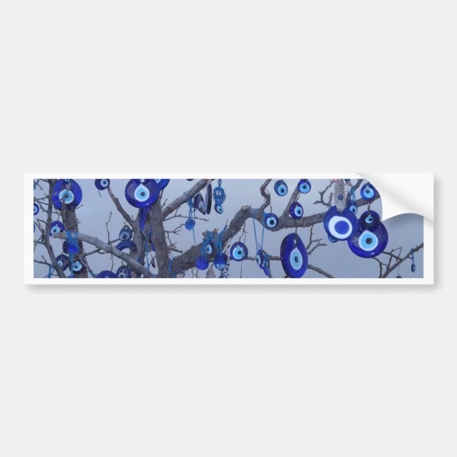 Evil Öga Träd, Blue Nazar Amulet-tillbehör Bildekal (Framsidan)
