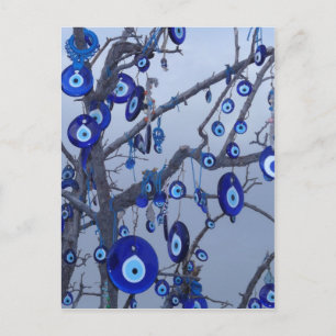 Evil Öga Träd, Blue Nazar Amulet-tillbehör Vykort