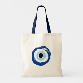 Evil Öga tryckt Canvas Natural Tote Bag Tygkasse