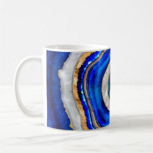 Evil Öga Watercolor agate och guld Kaffemugg