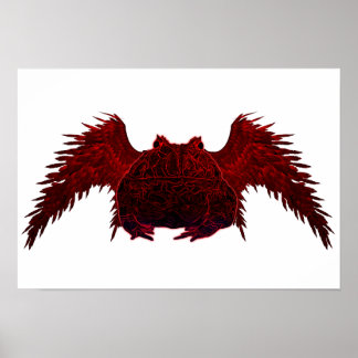 Evil Pacman Frog on White Poster