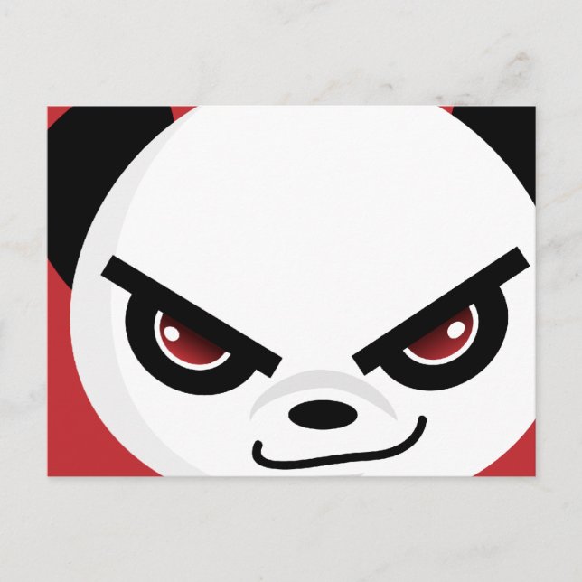 Evil Panda Postcard Vykort (Framsida)