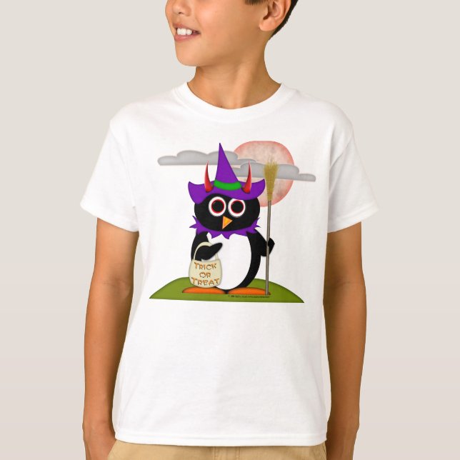 Evil Penguin™ Halloween-skjortor T-shirt (Framsida)