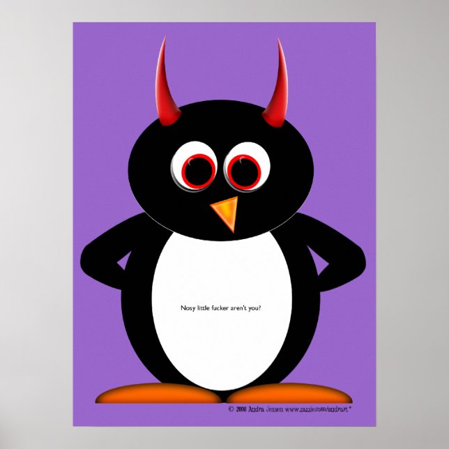 Evil Penguin Poster. Poster (Framsidan)