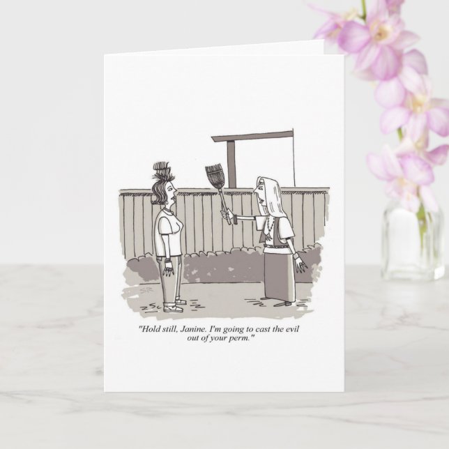 Evil Perm greeting card Kort (Orkide)