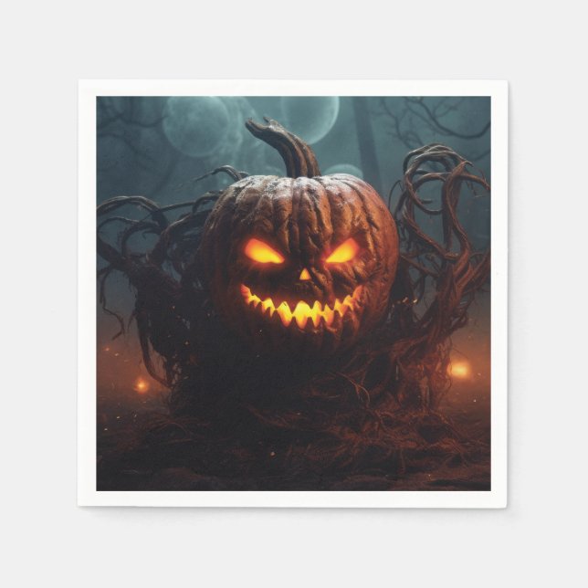 Evil Pumpkin Pappersservett (Framsidan)