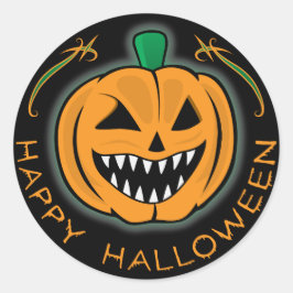 Evil Pumpkin Runt Klistermärke