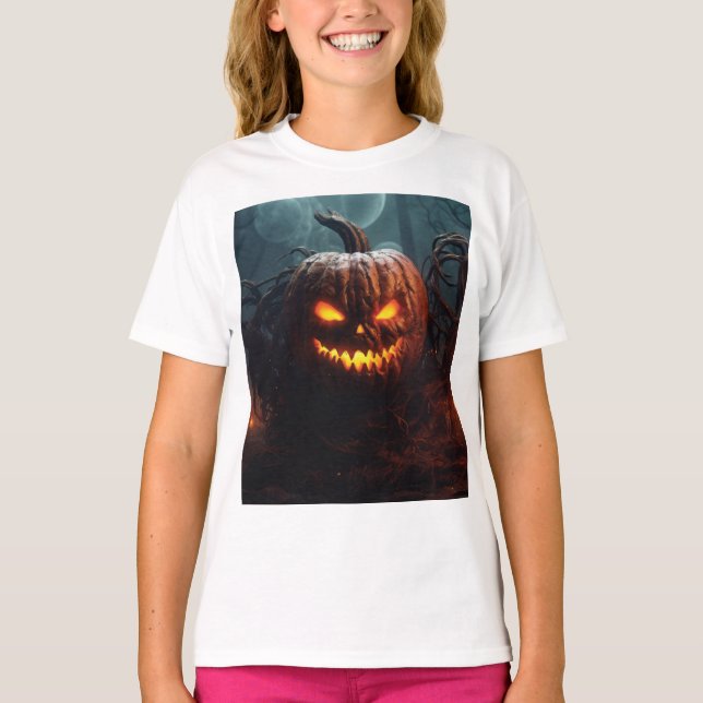 Evil Pumpkin T Shirt (Framsida)