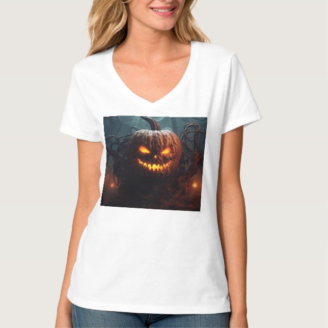 Evil Pumpkin T Shirt (Framsida)