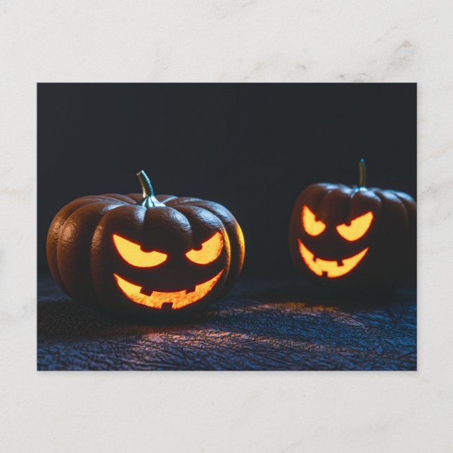 Evil pumpkins leende vykort (Framsida)