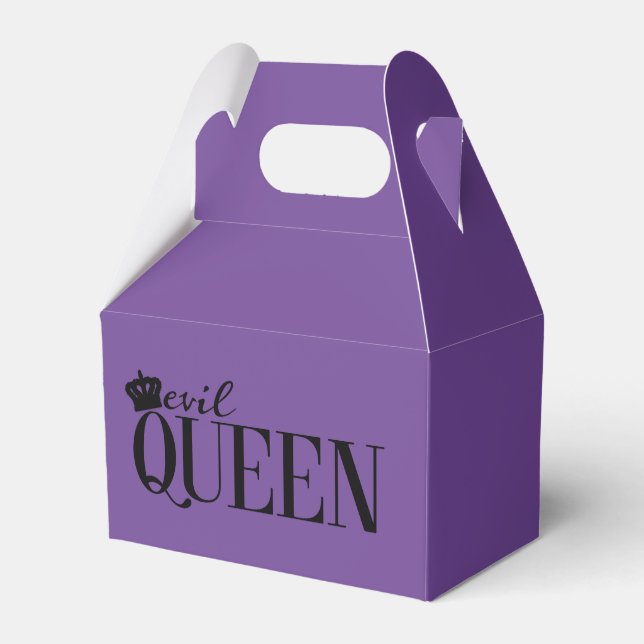EVIL QUEEN Lila Princess Party Favor Boxes Presentaskar (Framsidan Sidan)