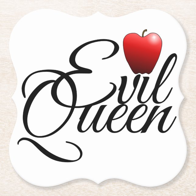 Evil Queen Small Apple Underlägg Papper (Framsida)