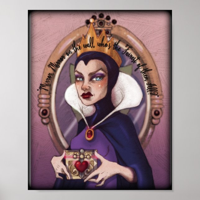 Evil Queen Spegel och Heart poster (Framsidan)