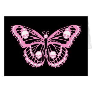 Evil Rosa Butterfly Hälsningskort