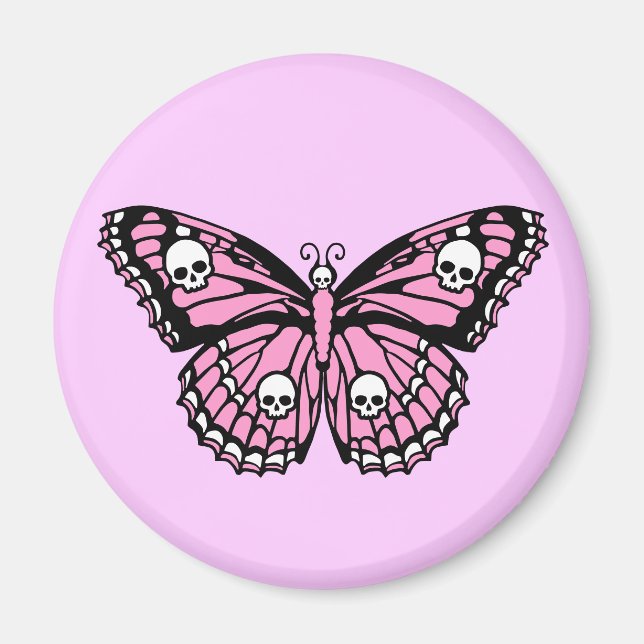 Evil Rosa Butterfly Magnet (Framsidan)