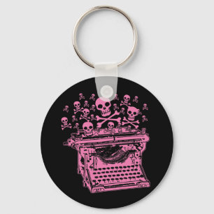 Evil Rosa Typewriter Nyckelring
