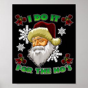Evil Santa jag gör det för hororna Rolig ful jul Poster