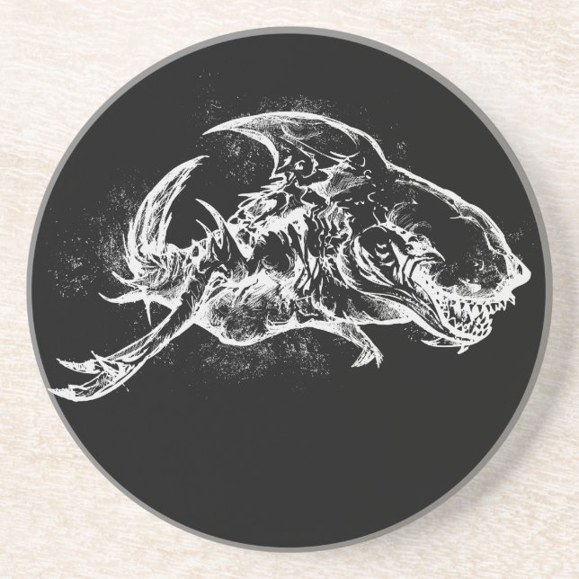 Evil Shark in White Underlägg (Framsidan)