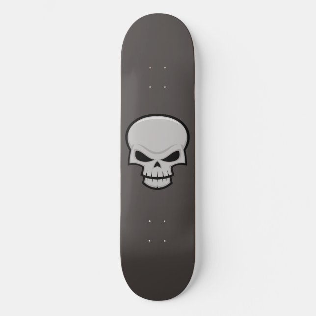 Evil Skull Design Mini Skateboard Bräda 18,5 Cm (Framsida)