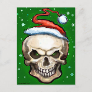 Evil Skull jul Helg Vykort