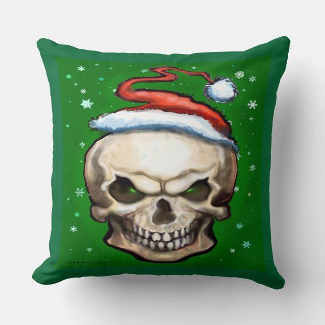 Evil Skull Jul Pillow Kudde (Framsida)