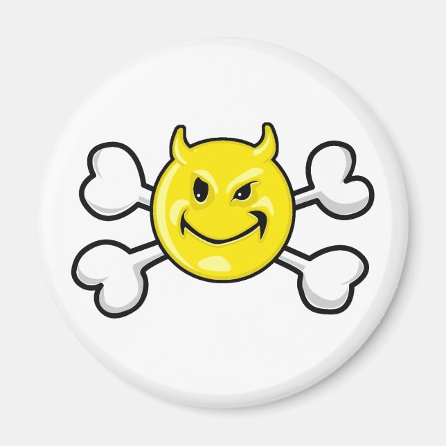 EVIL Skull och korsben Magnet (Framsidan)