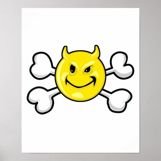 EVIL Skull och korsben Poster (Framsidan)