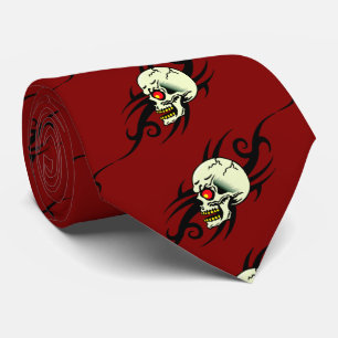 Evil Skull Tribal Tatant Red Slips