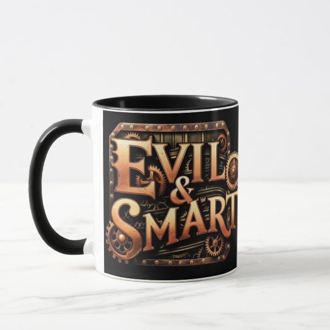 Evil&Smart Logo Schwarz Mugg (Vänster)