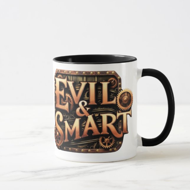 Evil&Smart Logo zweifarbig Mugg (Höger)