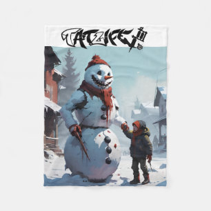 Evil Snögubbe och Little Buddy Fleece Blanket