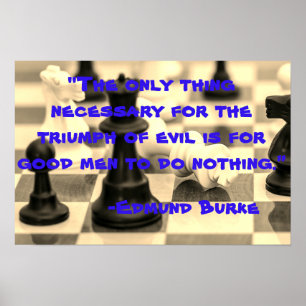 Evil vs Bra Manar Edmund Burke-offert Poster