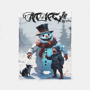 Evil Winter Snögubbe & Friends Fleecefilt