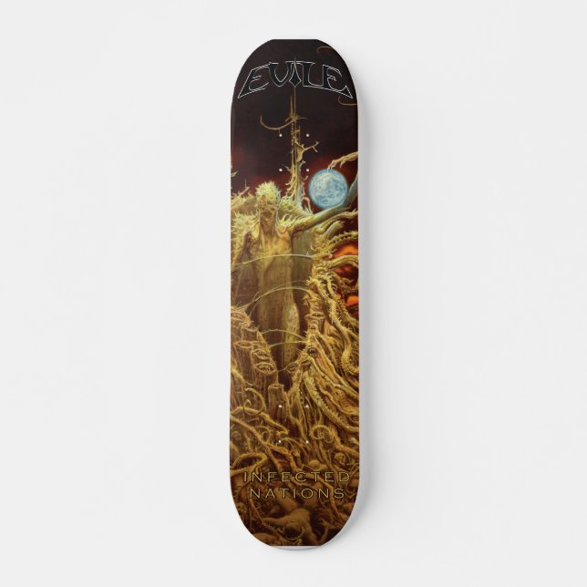 Evile - infekterat nationskridskodäck skateboard bräda 20 cm (Framsida)
