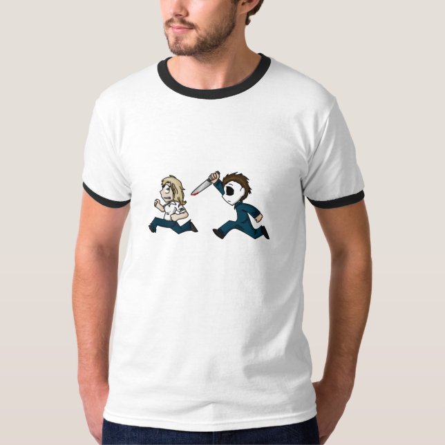 evilontwolegs.com karikatyrskjorta t-shirt (Framsida)