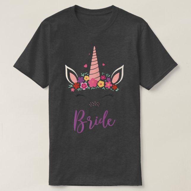 EVJF bride to be unicorn  T Shirt (Design framsida)