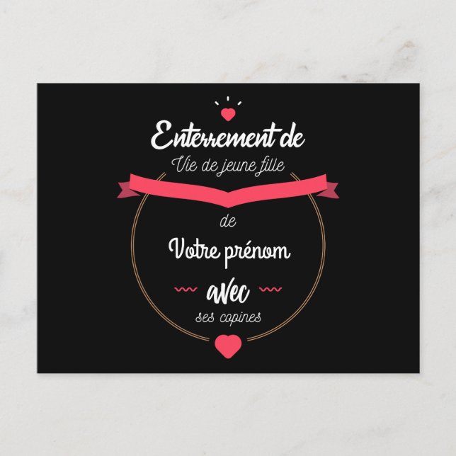 EVJF de "votre prénom" avec ses copines Vykort (Framsida)