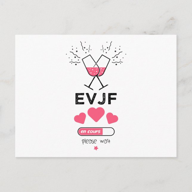 EVJF en cours please wait Helg Vykort (Framsida)