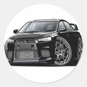 Evo Black Car Runt Klistermärke