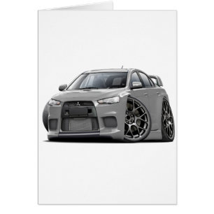 Evo Silver Car Hälsningskort