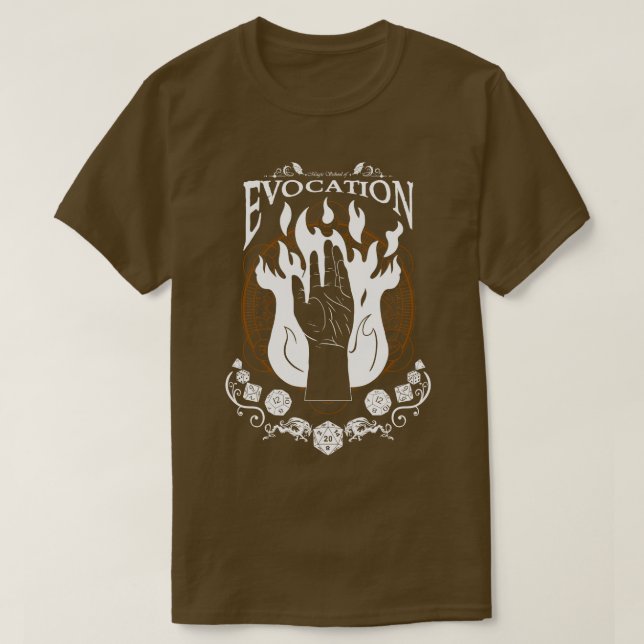 Evocation RPG Magic School White T Shirt (Design framsida)