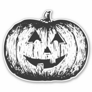 Evoke Nostalgia of Halloween: Carved Pumpkin Klistermärken