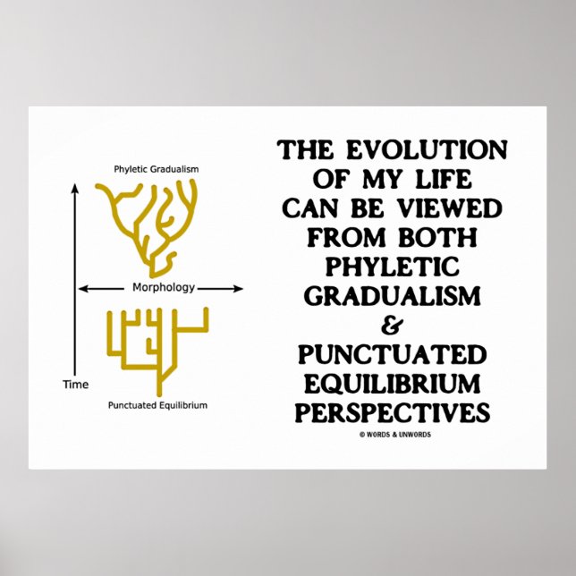 Evololution Phyletic Gradualism punktskatated Equi Poster (Framsidan)