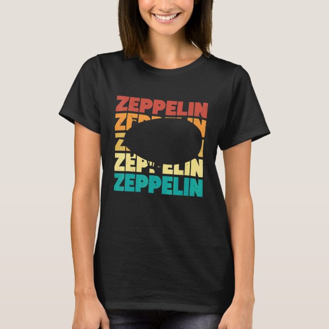 Evololution Retro Zeppelin Dirisible Blimp Airship T Shirt (Framsida)