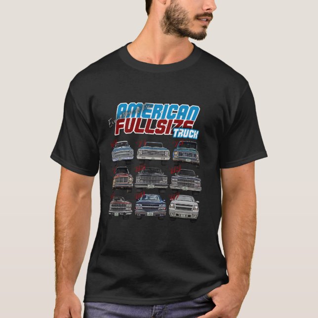 Evolution amerikansk fullstor lastbil squarebody B T Shirt (Framsida)