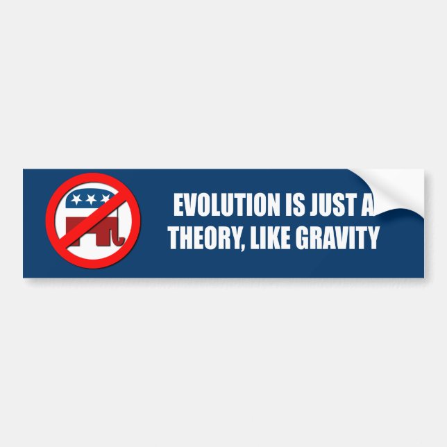 Evolution är bara en teori liksom gravitationen bildekal (Framsidan)