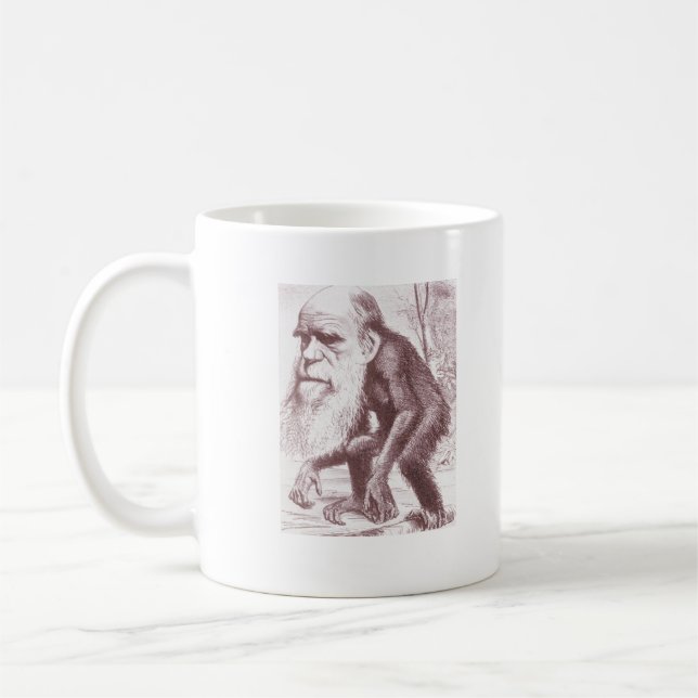 Evolution: "Är Darwin muggen för min homeboy" Kaffemugg (Vänster)