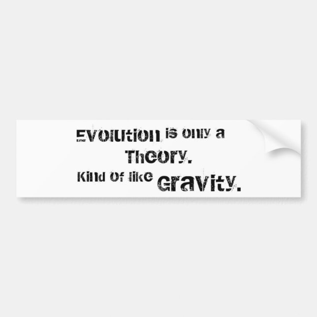 Evolution är endast en teori bildekal (Framsidan)